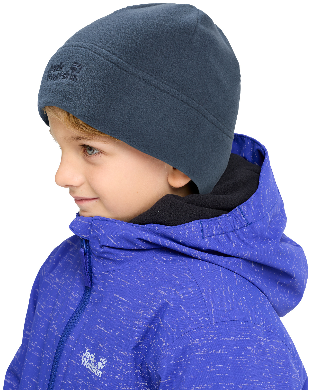 Шапка детская Jack Wolfskin Real Stuff Beanie K A66196_C0412 OS синяя фото5