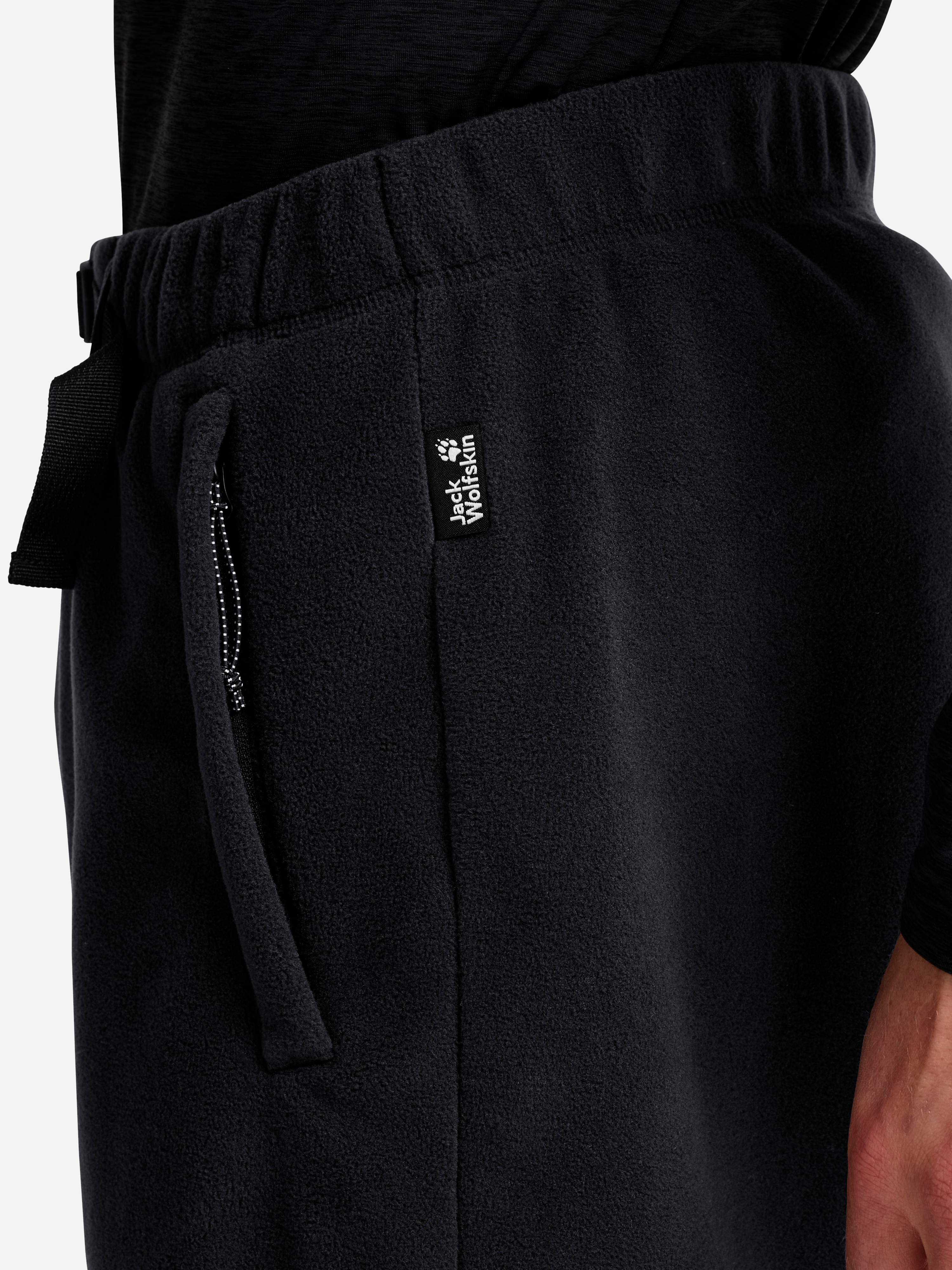 Штаны флисовые мужские Jack Wolfskin Solace Pants M A66216_6000 34 черные фото3