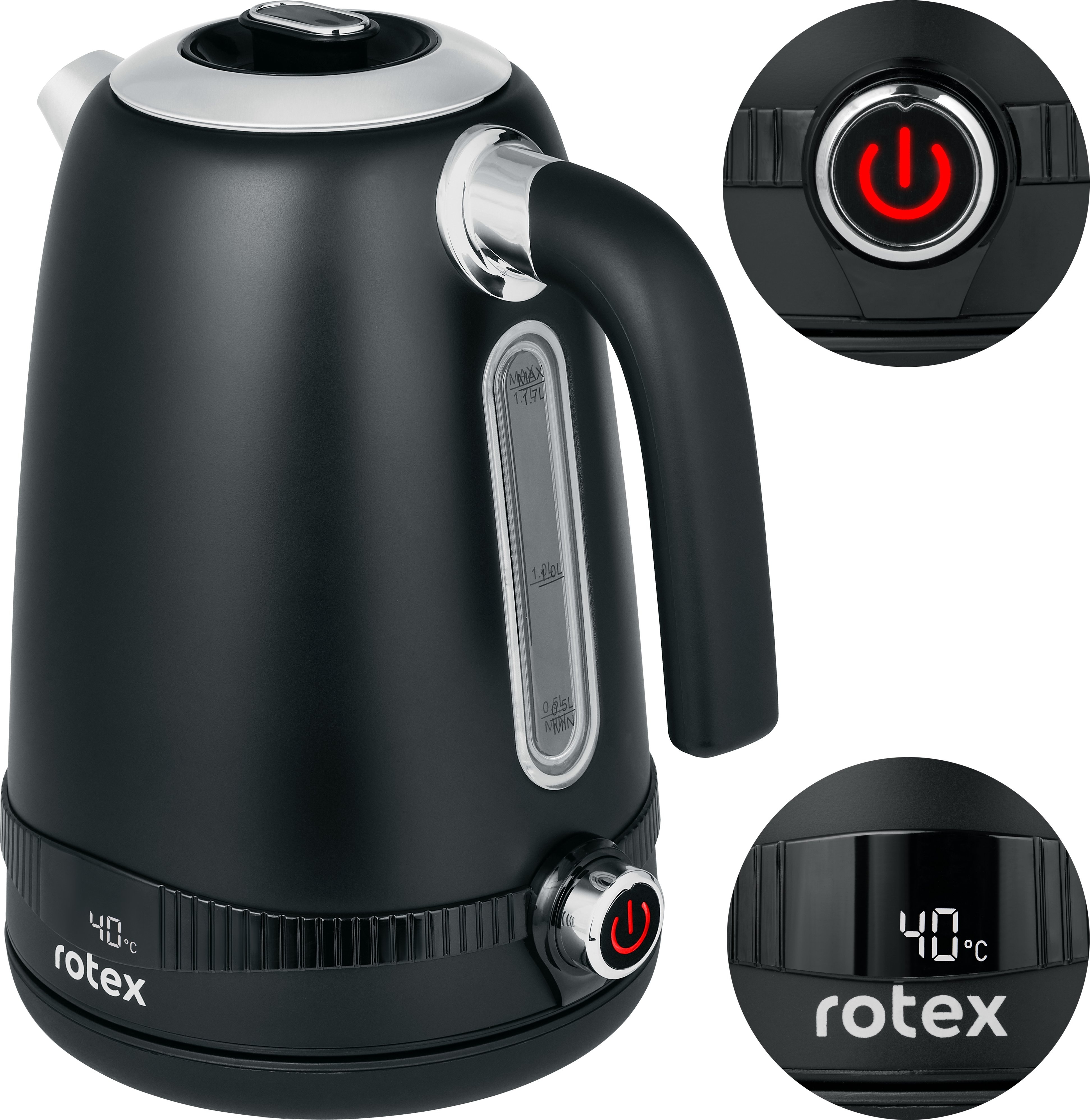 Електрочайник Rotex RKT79-B Smart фото