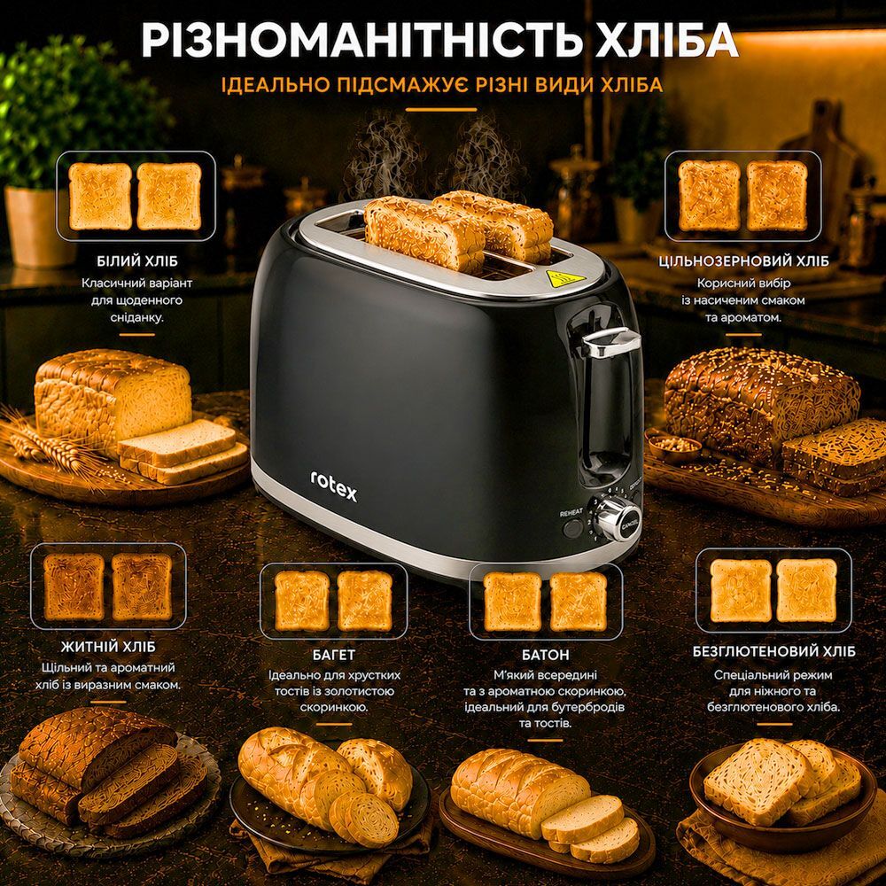 Тостер Rotex RTM150-B фото7