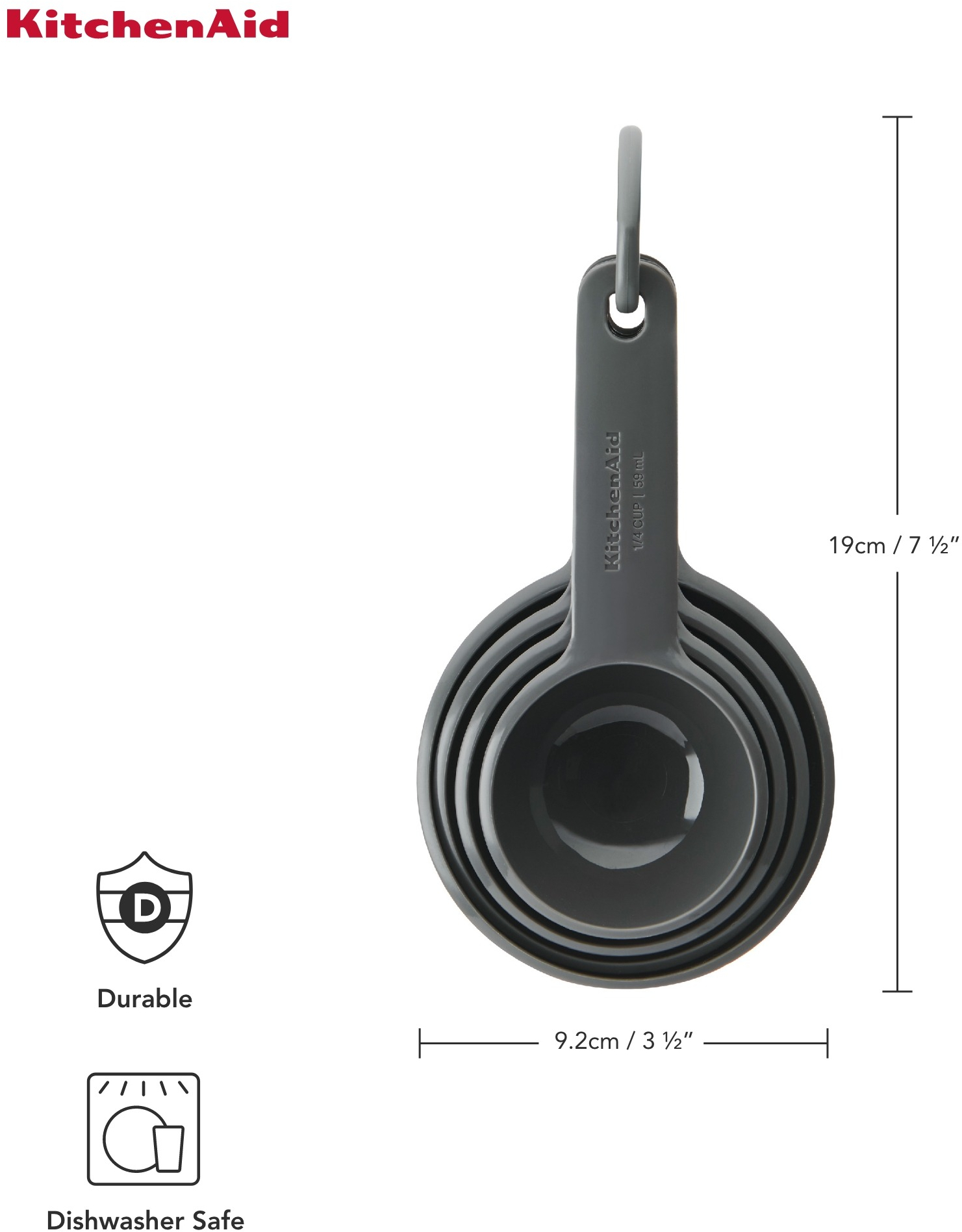 Набір мірних ковшиків KitchenAid Coreline, 4 шт (KQG058OHCGG) фото3