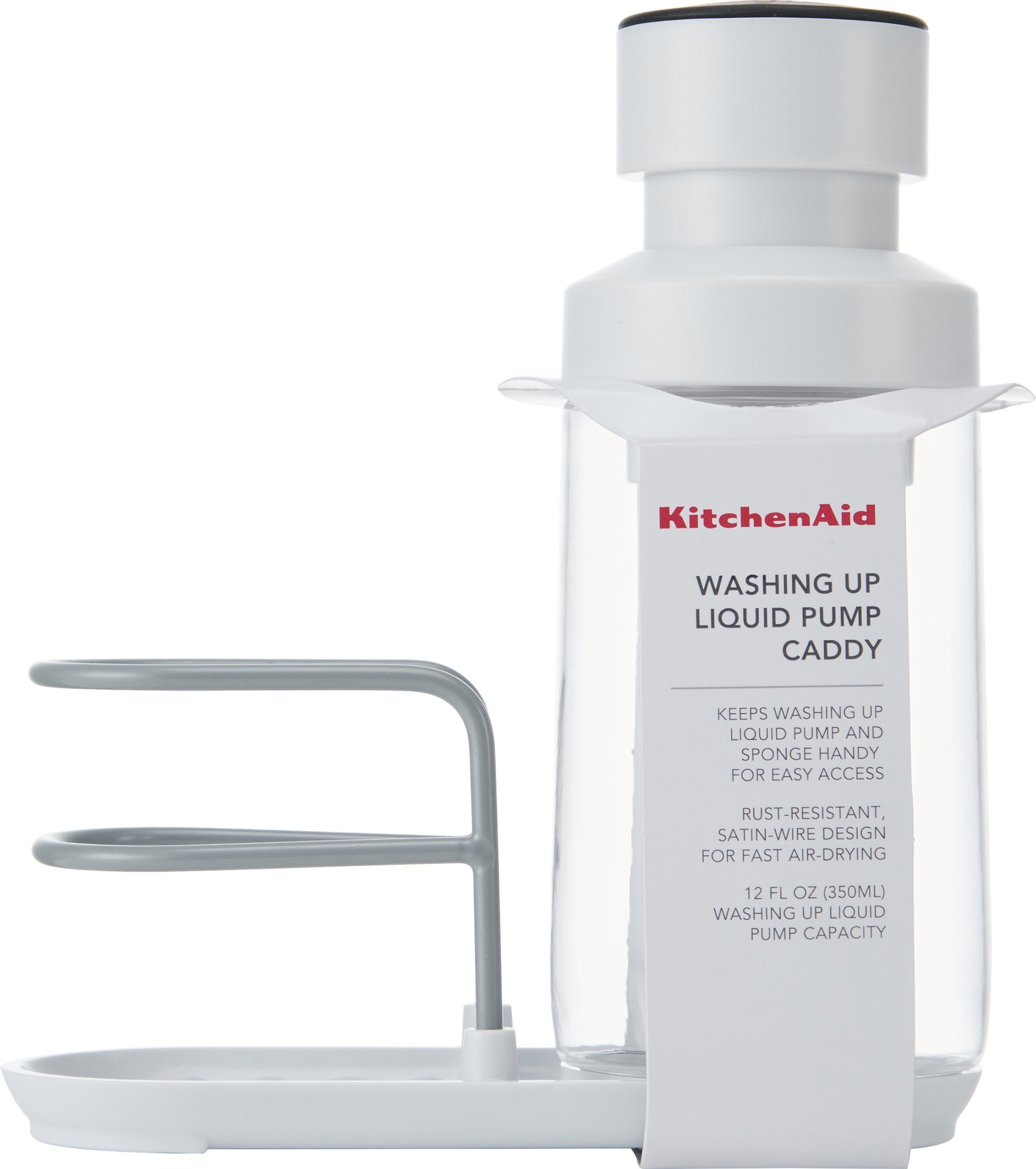 Диспенсер для моющего средства с подставкой для губки KitchenAid Sinkware, 350 мл (KEG887OSWH) фото2