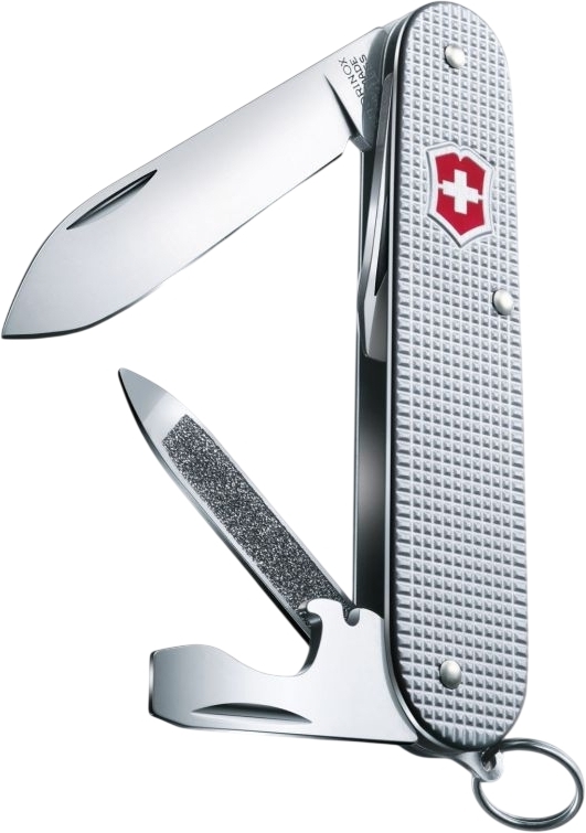 Нож Victorinox Cadet 84мм, 9функ, рифл.серебро (Vx02601.26) фото2