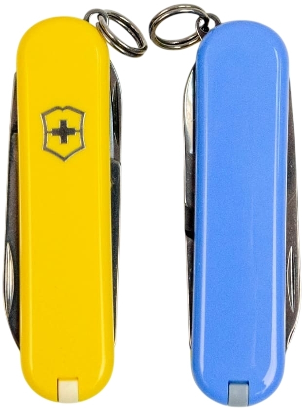 Нож Victorinox Classic SD Ukraine 58мм, 7функ, желт-голубой (Vx06223.8G.28) фото2