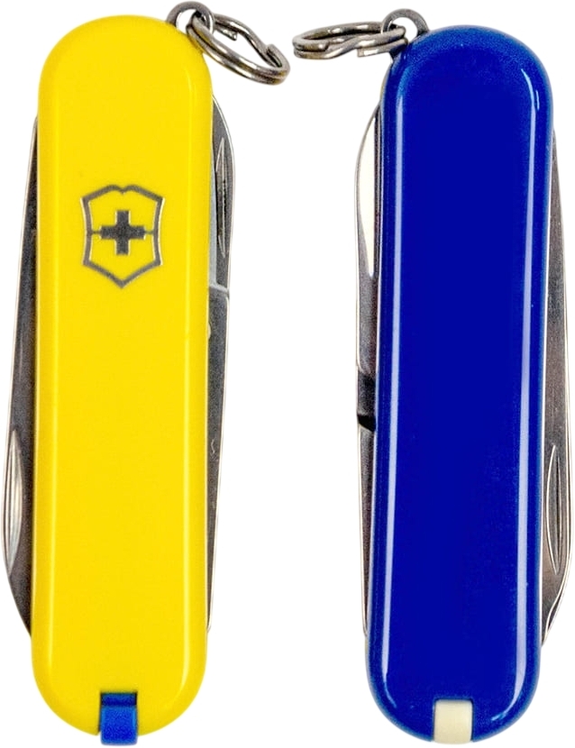 Нож Victorinox Classic SD Ukraine 58мм, 7функ, желт-син (Vx06223.8G.2) фото2