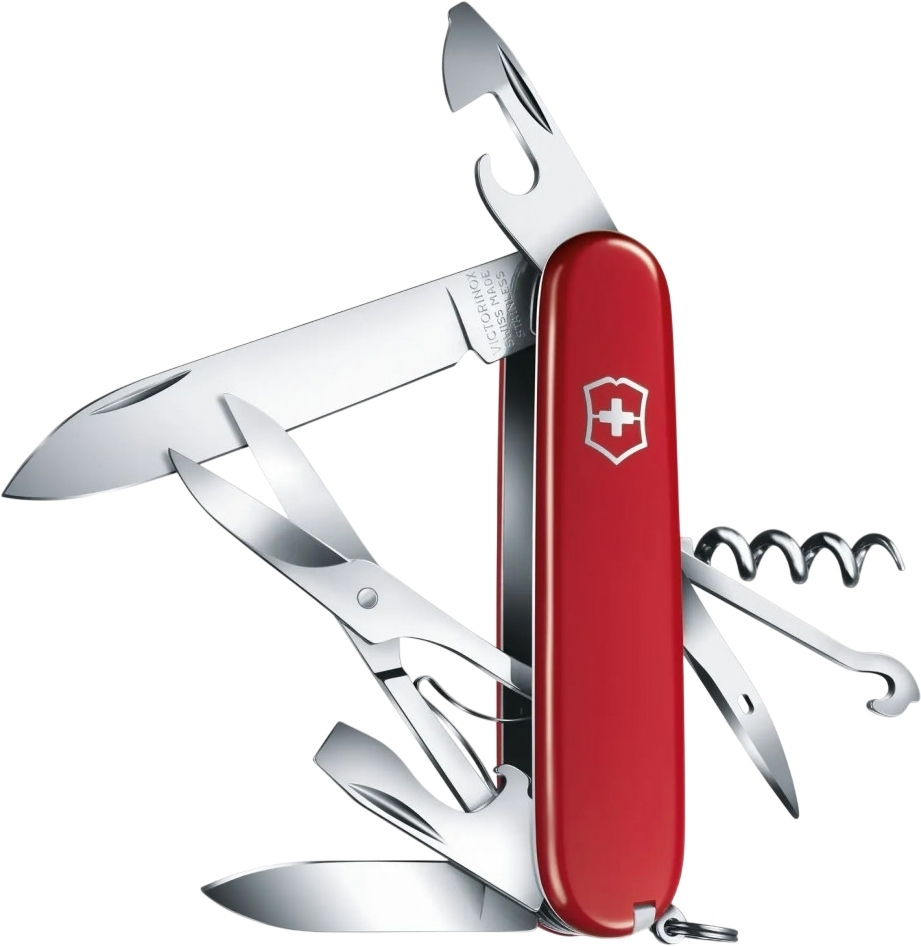 Нож Victorinox Climber 91мм, 14функ, синий прозрачный (Vx13703.T2) фото3