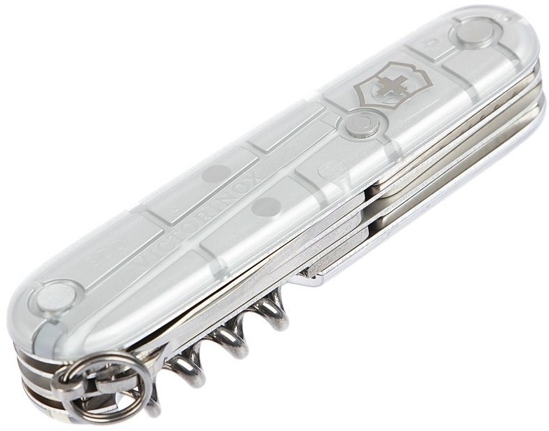 Нож Victorinox Climber 91мм, 14функ, серебр.прозрачный (Vx13703.T7) фото