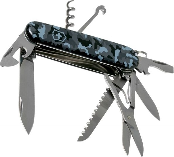 Нож Victorinox Huntsman 91мм,15функ,син.камуфляж (Vx13713.942) фото2