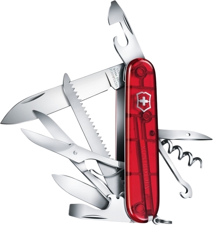 Нож Victorinox Huntsman 91мм, 15функ, красный прозрачный (Vx13713.T) фото2