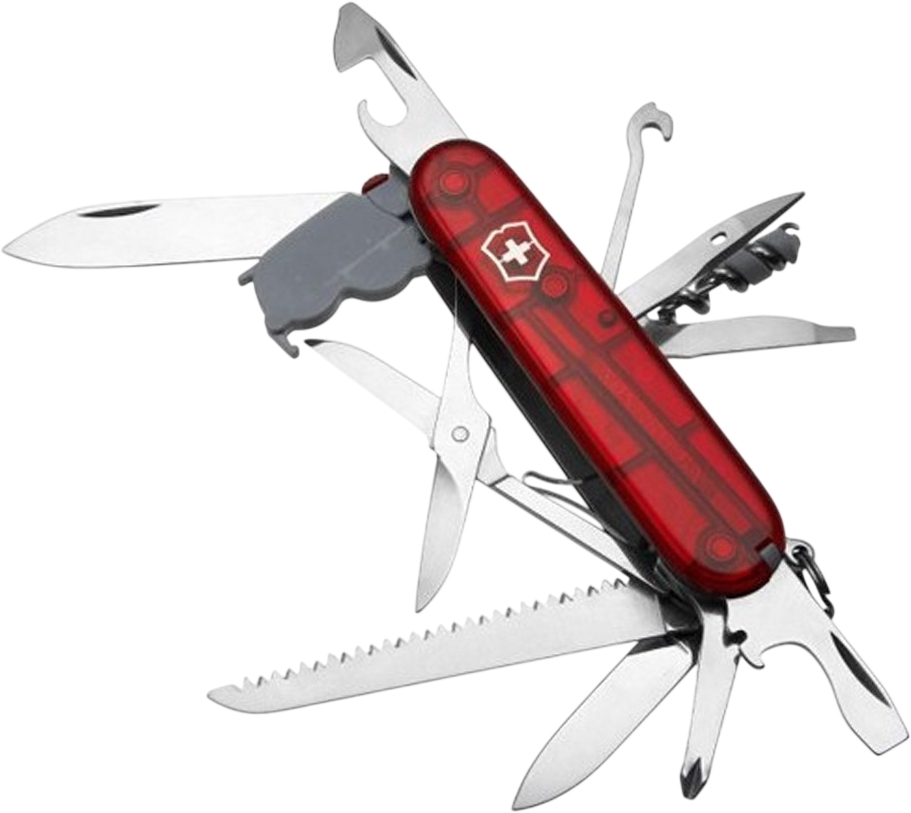 Нож Victorinox Huntsman Lite 91мм, 21функ, красный прозрачный (Vx17915.T) фото2