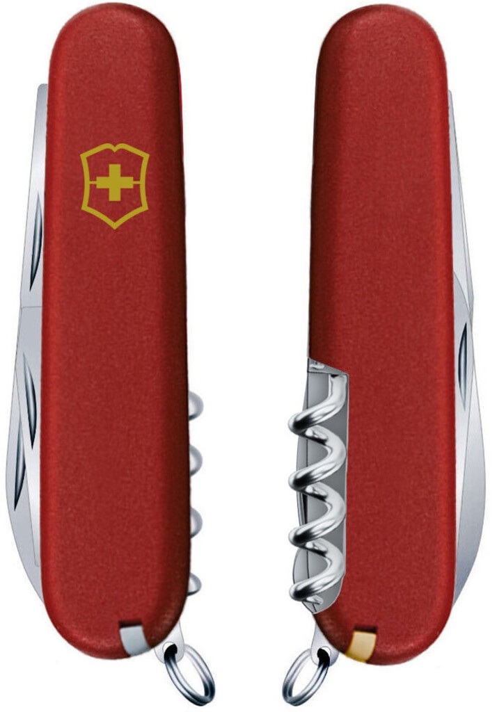 Нож Victorinox Huntsman Mat 91мм, 15функ, черв.мат, желт.лого (Vx13713_M0008p) фото