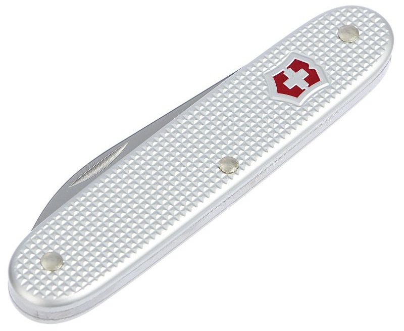 Нож Victorinox Swiss Army 1 93мм, 1функ, рифл.серебро (Vx08000.26) фото