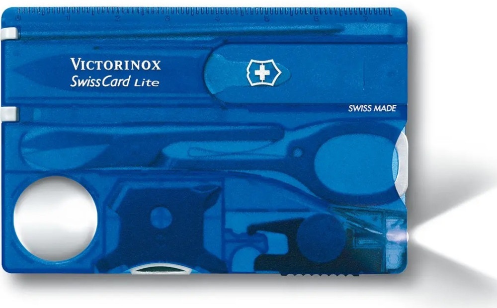 Ніж Victorinox Swisscard Lite 82х54х4мм,12функ,син.прозор (Vx07322.T2) фото2