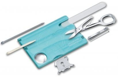 Ніж Victorinox Swisscard Nailcare 82х54х4мм,12функ,блакит.прозор (Vx07240.T21) фото2
