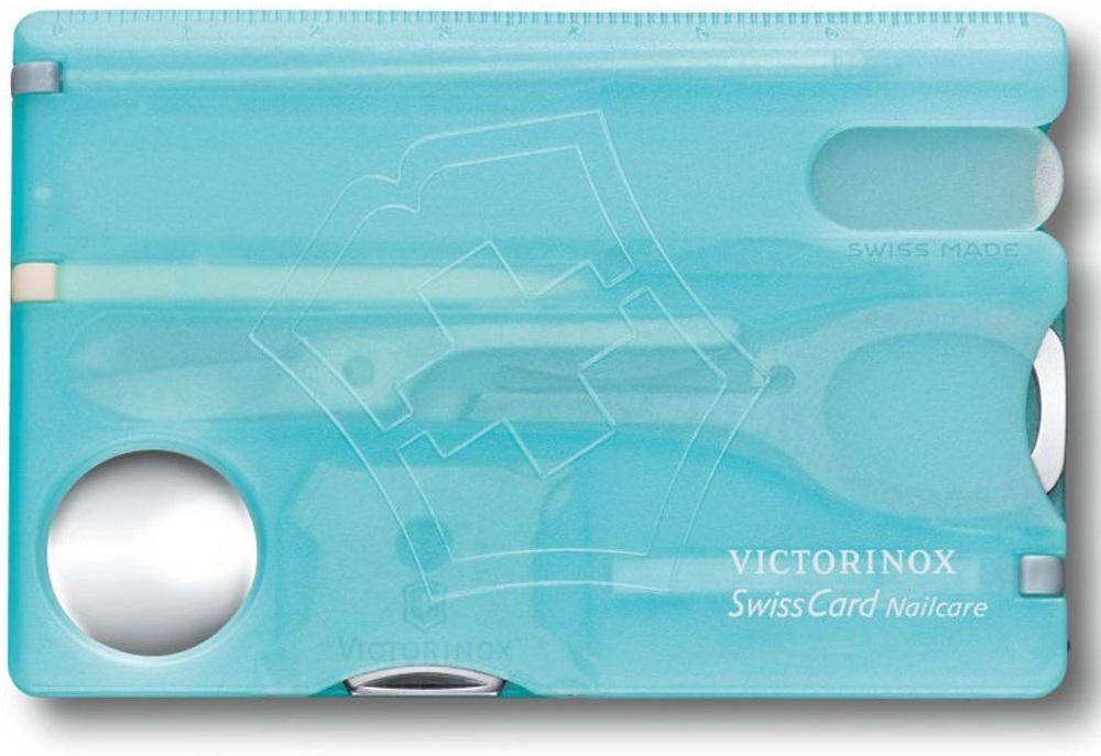 Ніж Victorinox Swisscard Nailcare 82х54х4мм,12функ,блакит.прозор (Vx07240.T21) фото3