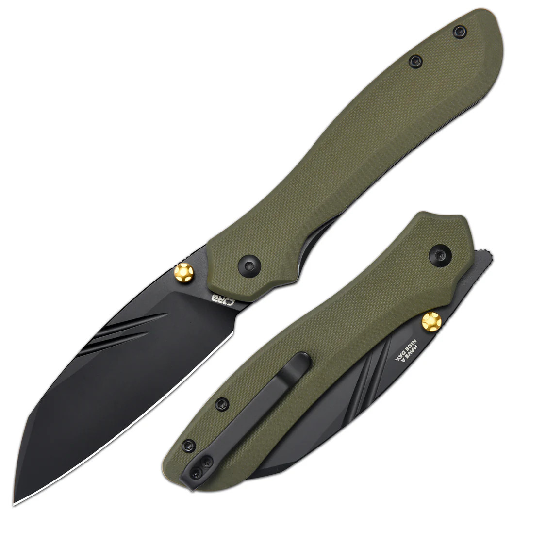 Ніж CJRB Fugly Black Blade, AR-RPM9, G10 green (J1957-BGN) фото2
