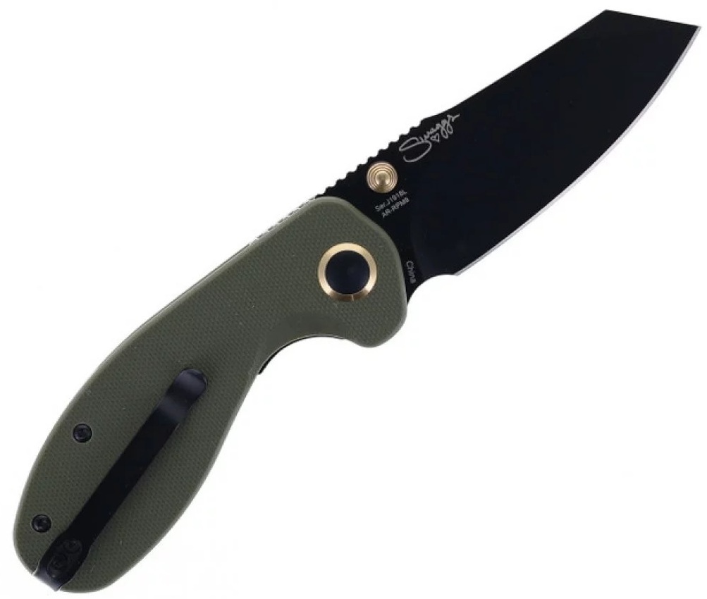 Ніж CJRB Maileah L Black Blade, AR-RPM9 Steel, G10 green (J1918L-BGN) фото2