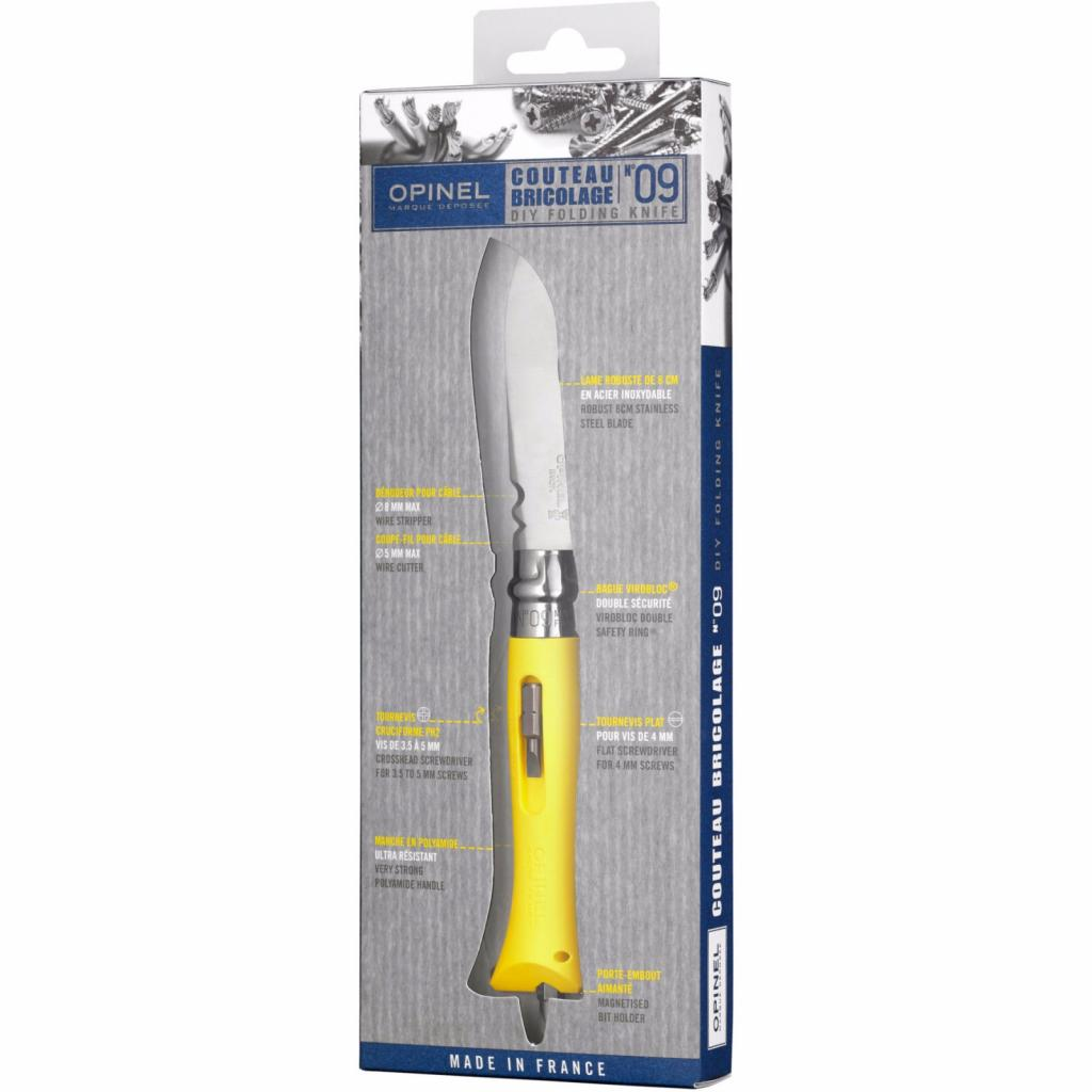 Ніж Opinel 9 DIY, жовтий (001804) фото8