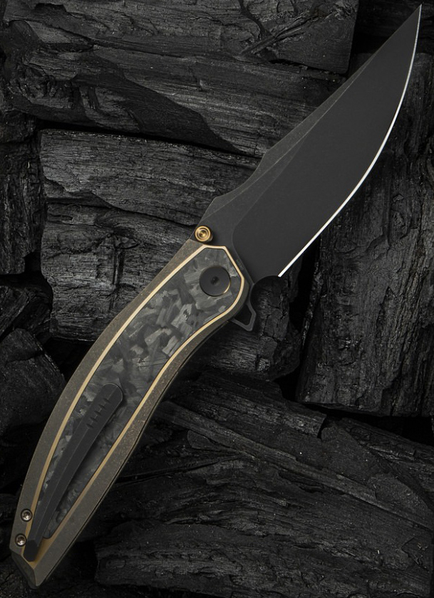 Нож складной охотничий Weknife Quinseris (100,1 см) Bohler M390/Titanium бронзовый (WE23093-2) фото10