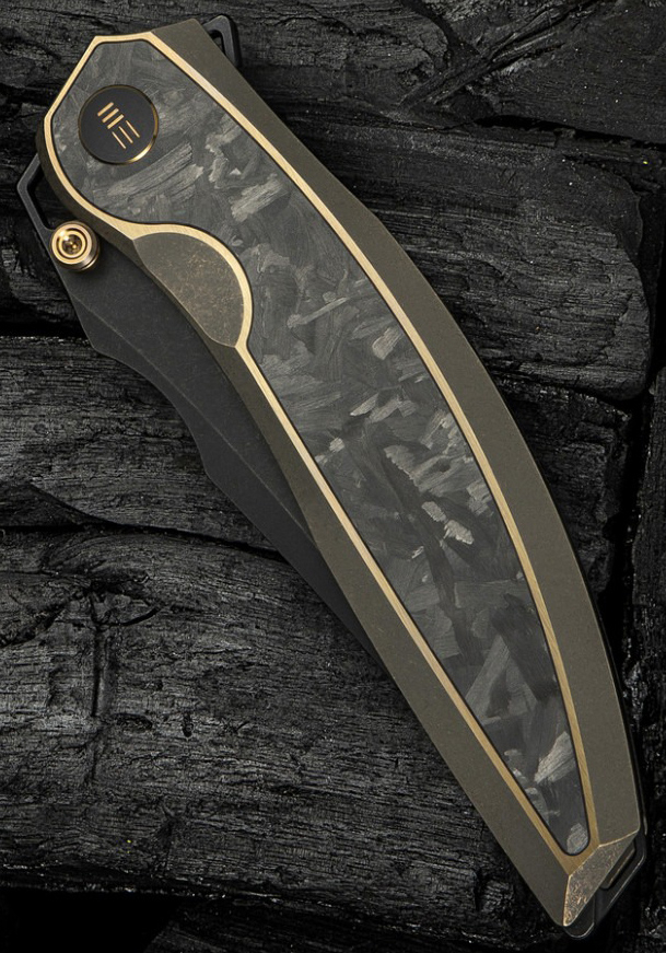 Нож складной охотничий Weknife Quinseris (100,1 см) Bohler M390/Titanium бронзовый (WE23093-2) фото16