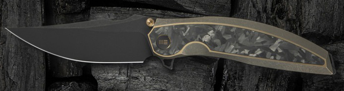 Нож складной охотничий Weknife Quinseris (100,1 см) Bohler M390/Titanium бронзовый (WE23093-2) фото12