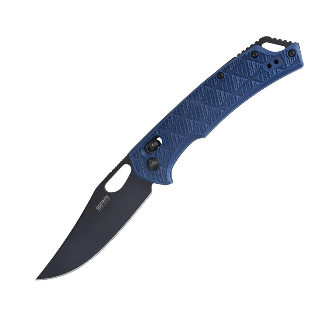Ніж складаний туристичний SRM Retriever (9 см) 8Cr13MoV / FRN синій (9201-PL) фото3