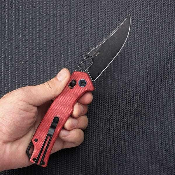 Ніж складаний туристичний SRM Retriever (9 см) 10Cr / Micarta червоний (9203-MR2) фото4