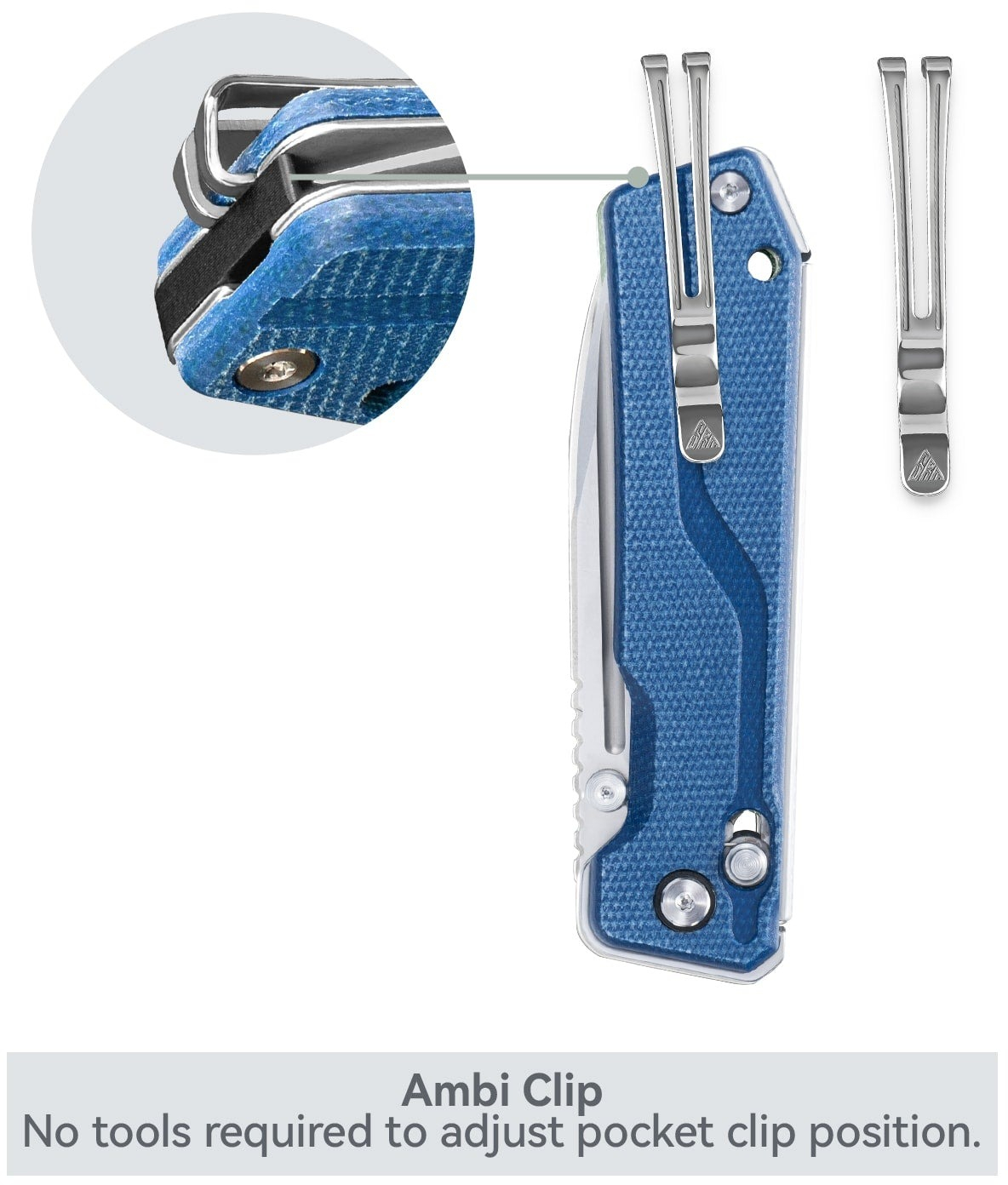 Ніж складаний туристичний SRM Rubik (8.7 см) 14C28N / Micarta блакитний (7228B-ME2) фото3