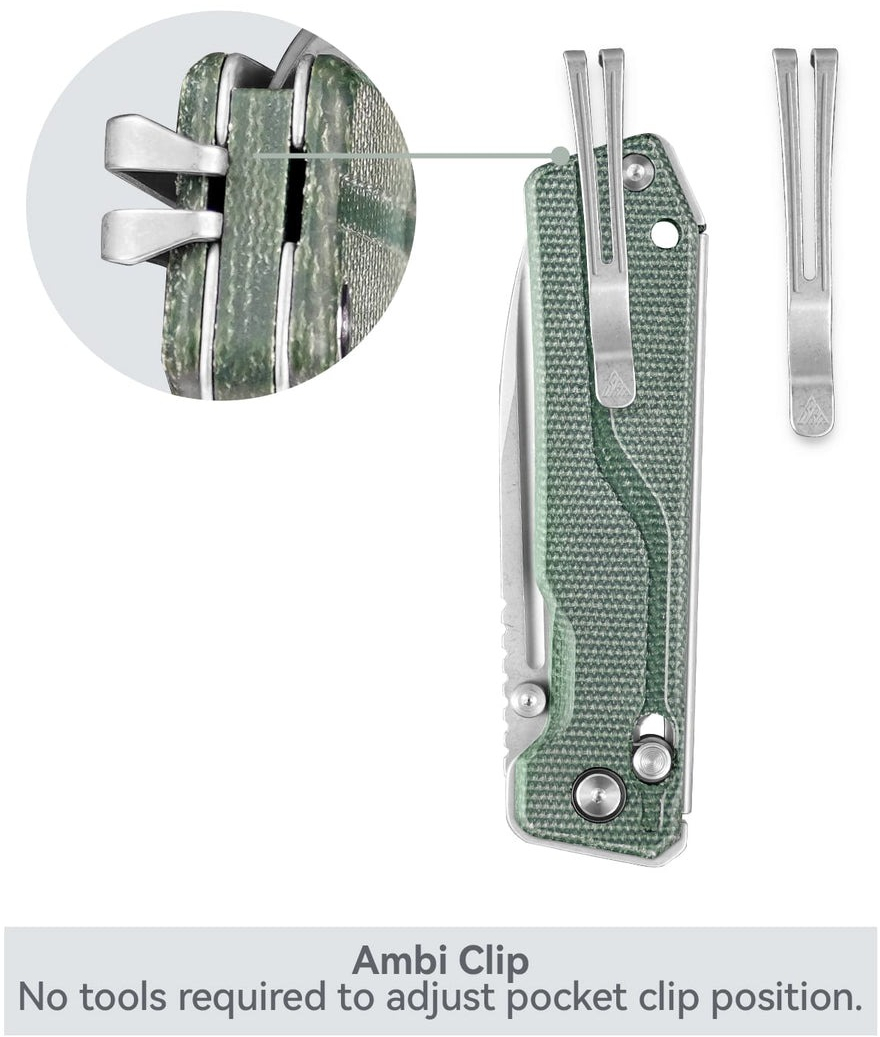 Ніж складаний туристичний SRM Rubik (8.7 см) 14C28N / Micarta зелений (7228B-MG) фото5