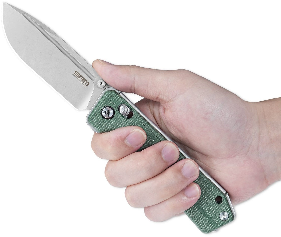 Ніж складаний туристичний SRM Rubik (8.7 см) 14C28N / Micarta зелений (7228B-MG) фото6