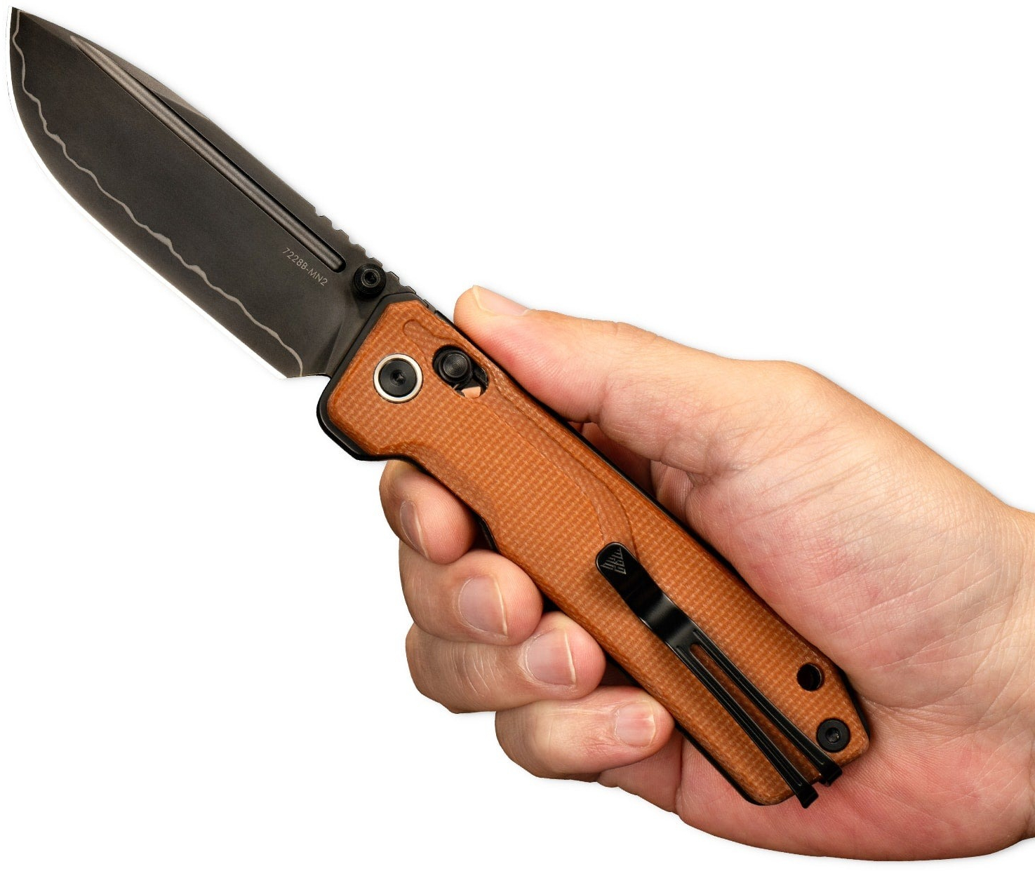 Нож складной туристический SRM Rubik (8.7 см) 140Cr / Micarta коричневый (7228B-MN2) фото6