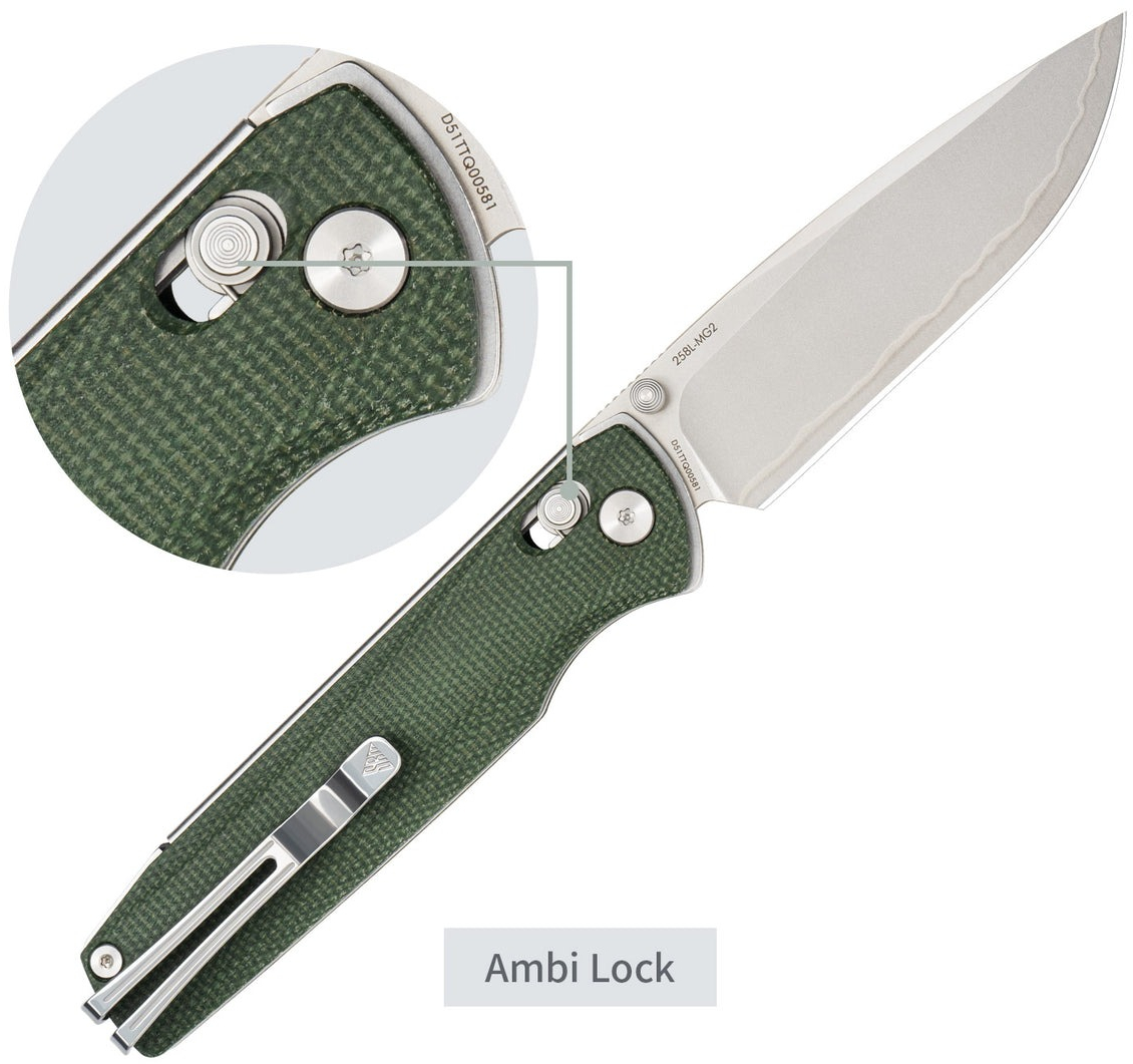 Ніж складаний туристичний SRM Terrier (9.3 см) 140Cr / Micarta зелений (258L-MG2) фото4