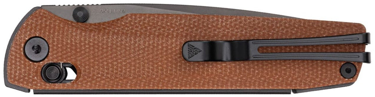 Нож складной туристический SRM Terrier (9.3 см) 140Cr / Micarta коричневый (258L-MN2) фото2