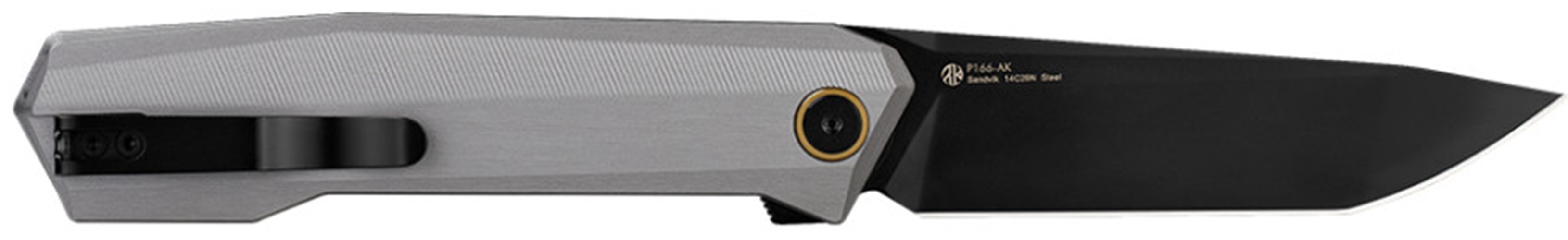 Ніж складаний туристичний Ruike (9.2 см) 14C28N / Aluminum сірий (P166-AK) фото