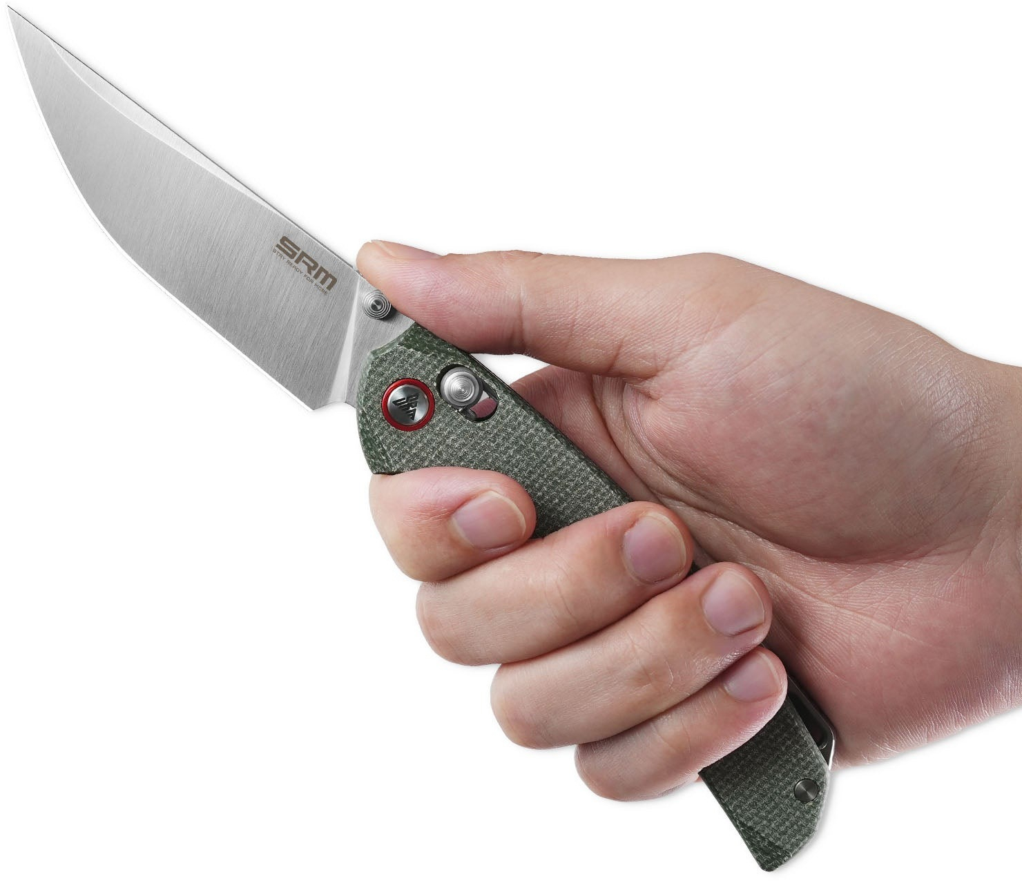 Ніж складаний туристичний SRM Asika (8.8 см) 14C28N / Micarta зелений (411L-MG) фото6