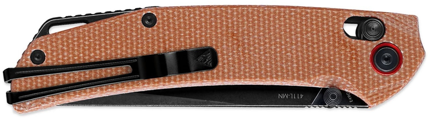 Нож складной туристический SRM Asika (8.8 см) 14C28N / Micarta коричневый (411L-MN) фото