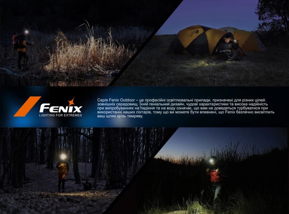 Ліхтар налобний Fenix, чорний (HL17Rblack) фото