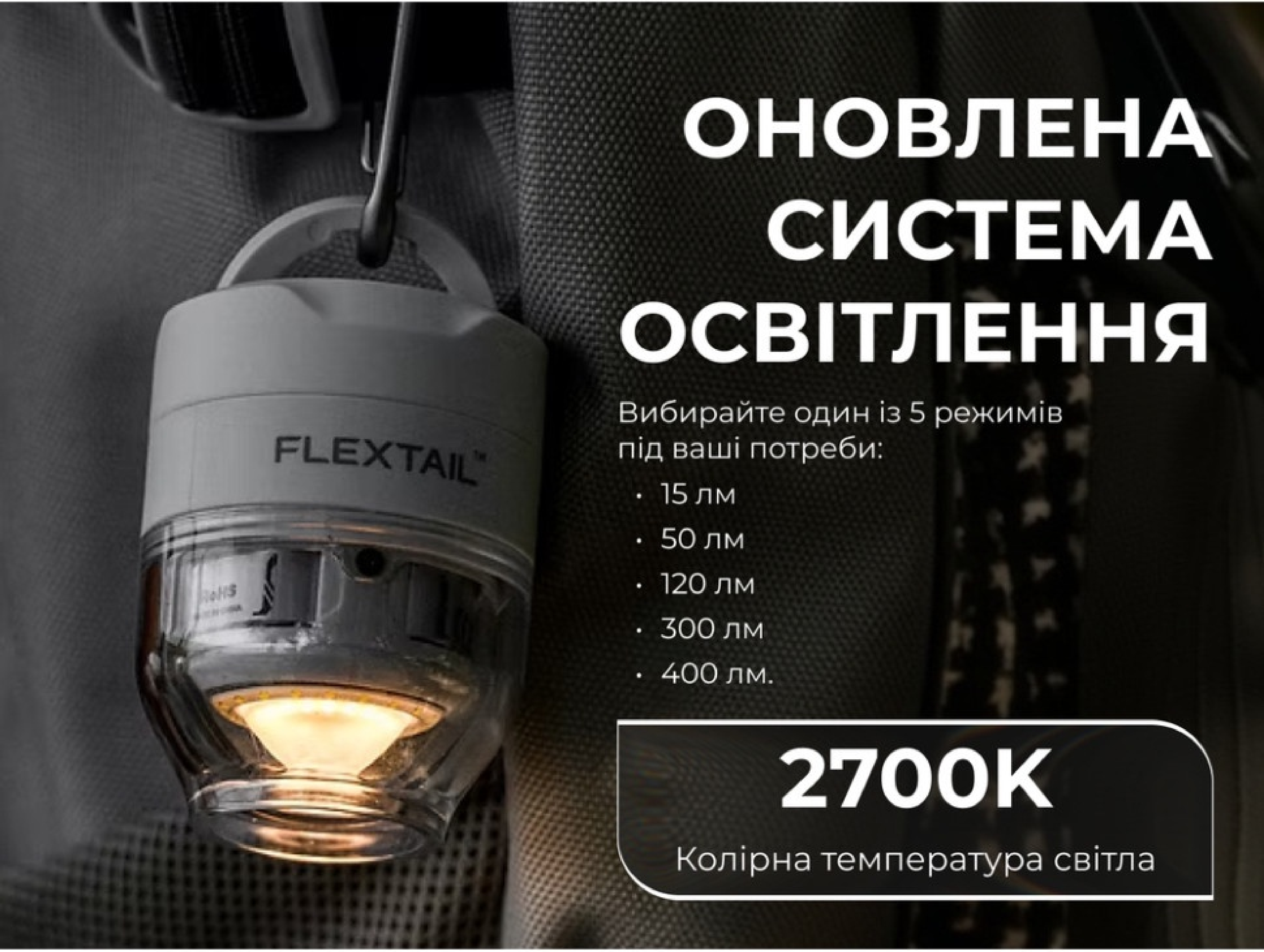 Насос-фонарь кемпинговый Flextail Tiny Pump 3X, белый (6975755966915) фото3