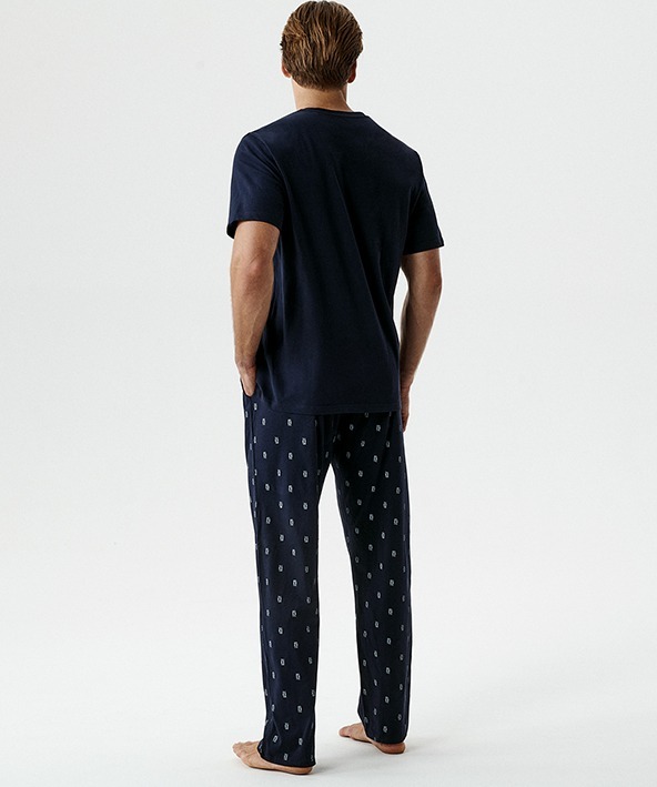 Пижама футболка, штаны мужская Atlantic NMP - 403 S синяя фото2