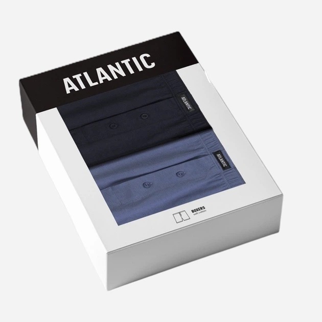 Набор трусов - боксеров мужских Atlantic 2MBX - 054 L 2 шт синие фото5
