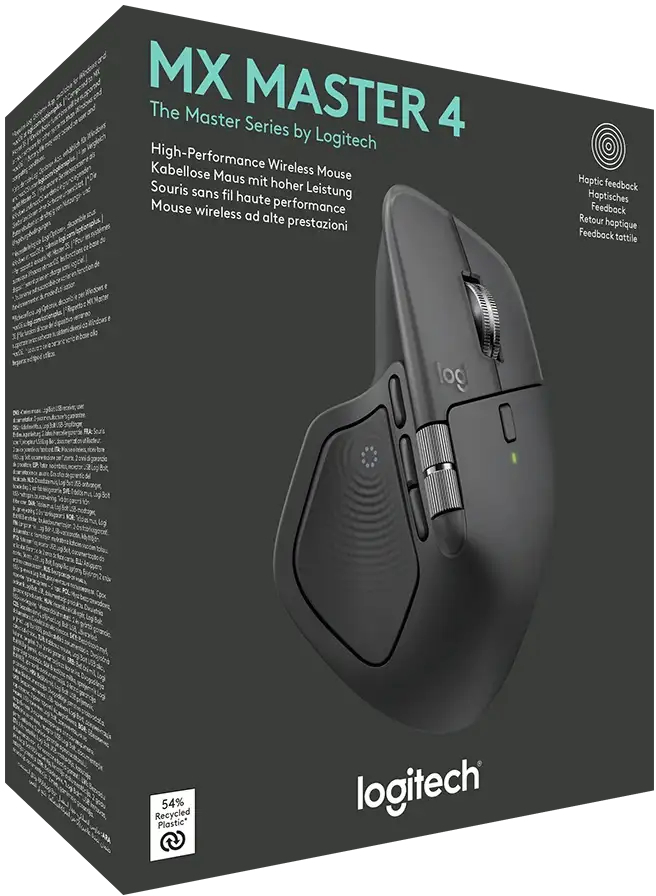 Мышь Logitech MX Master 4 Performance Wireless/Bluetooth Mouse Graphite (L910-007562) фото