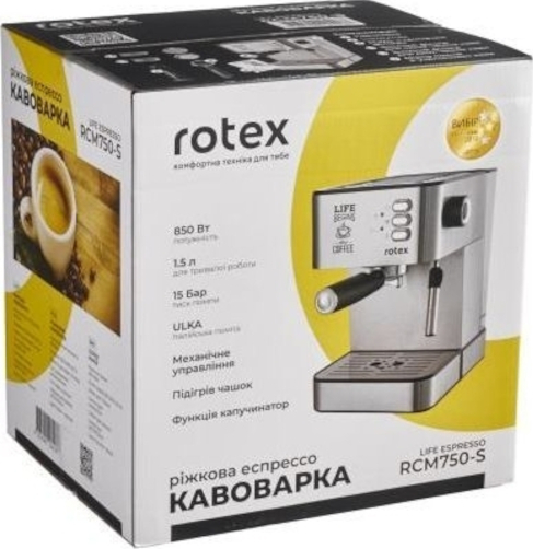 Кофеварка рожковая Rotex RCM750-S Life Espresso фото5