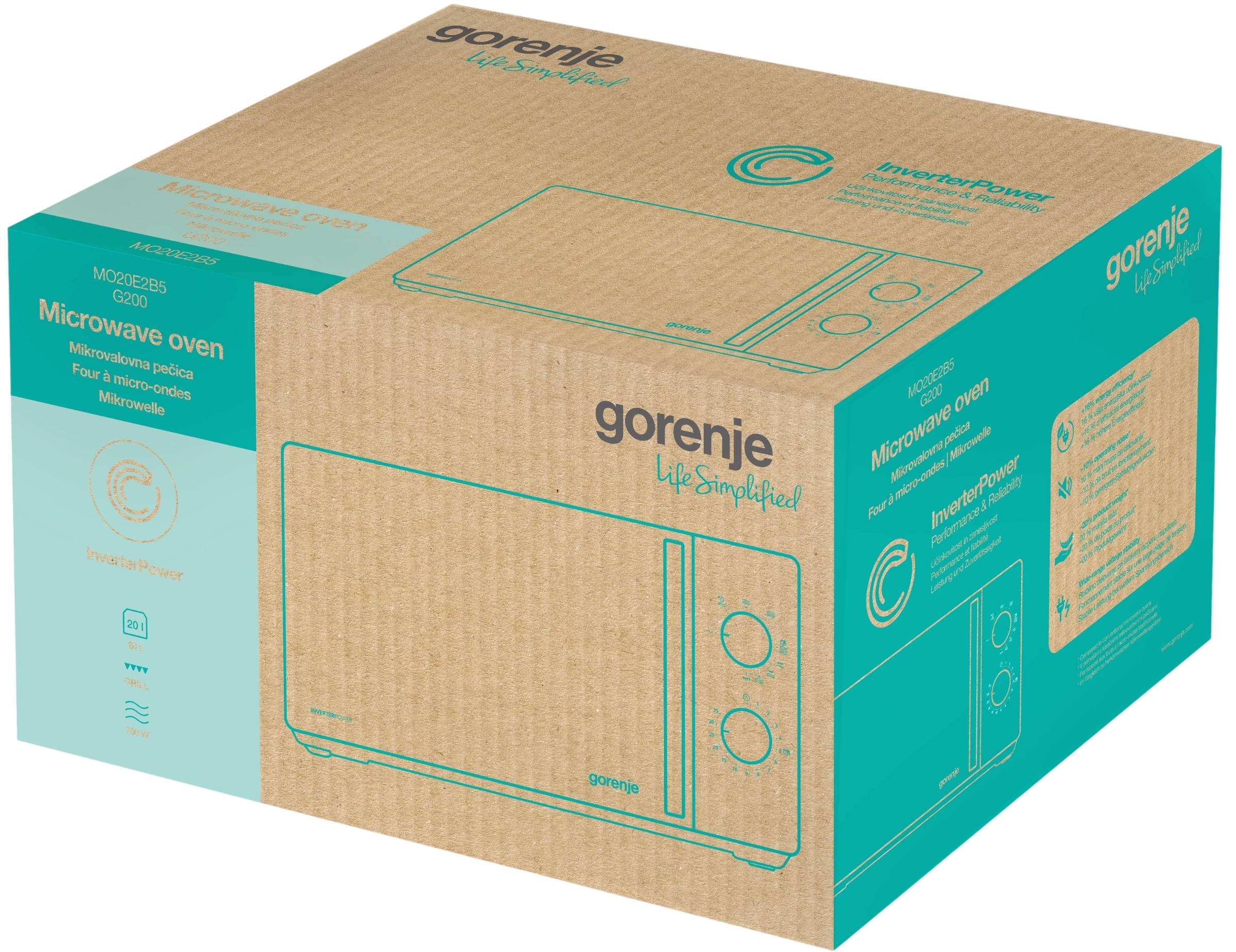 Мікрохвильова піч Gorenje MO20E2B5 фото