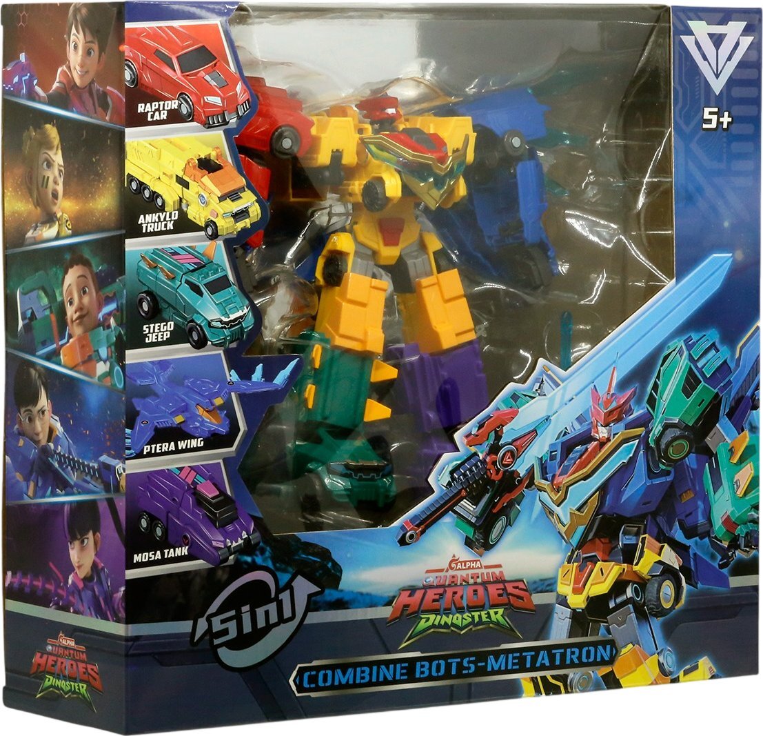 Игровой набор с машинками-трансформерами Dinoster - Метатрон 5 в 1 (EU580855) фото4