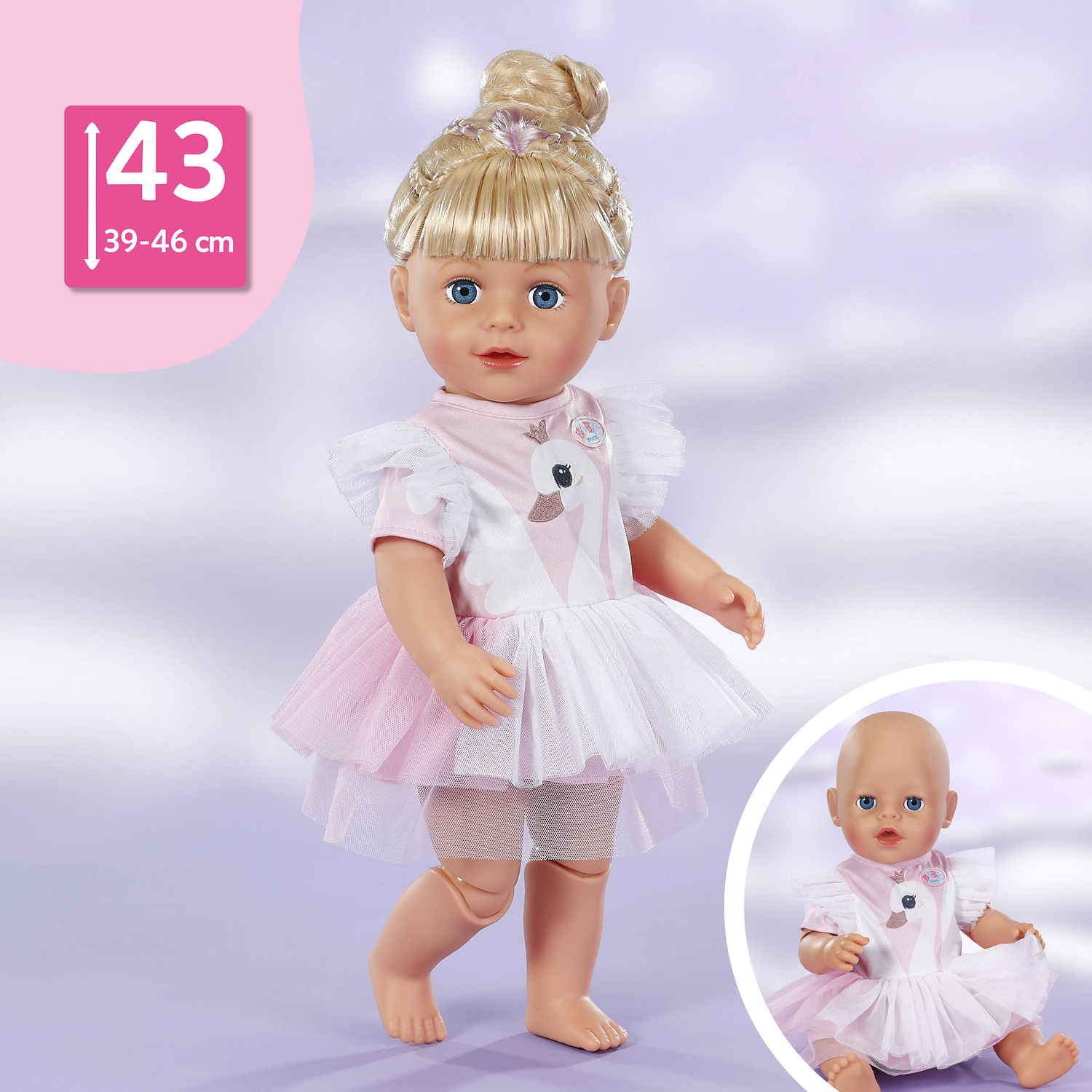 Одежда для куклы Baby Born – Платье с лебедем (43 см) (841099) фото