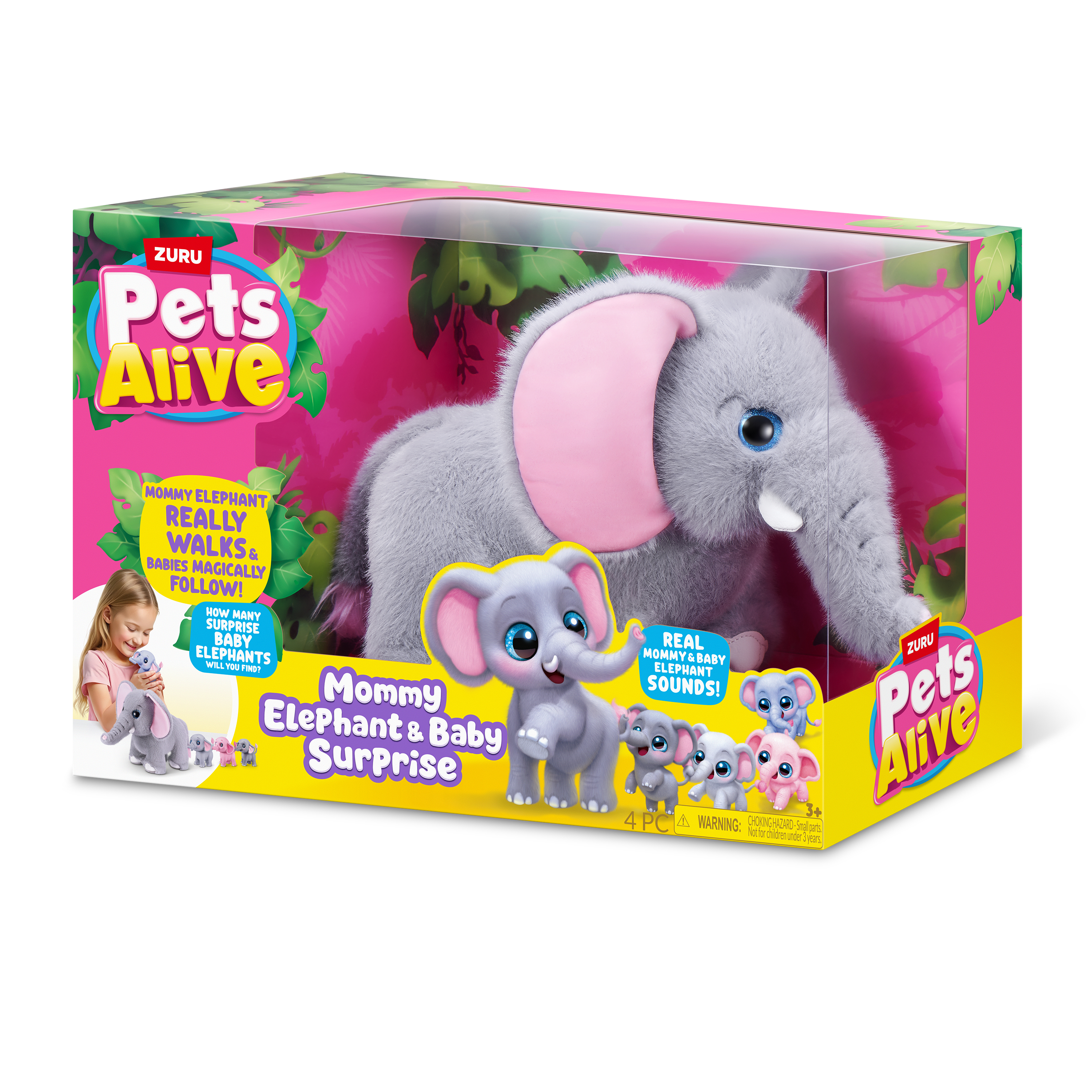 Інтерактивний ігровий набір Pets Alive – Мама слониха з сюрпризом (9570) фото3