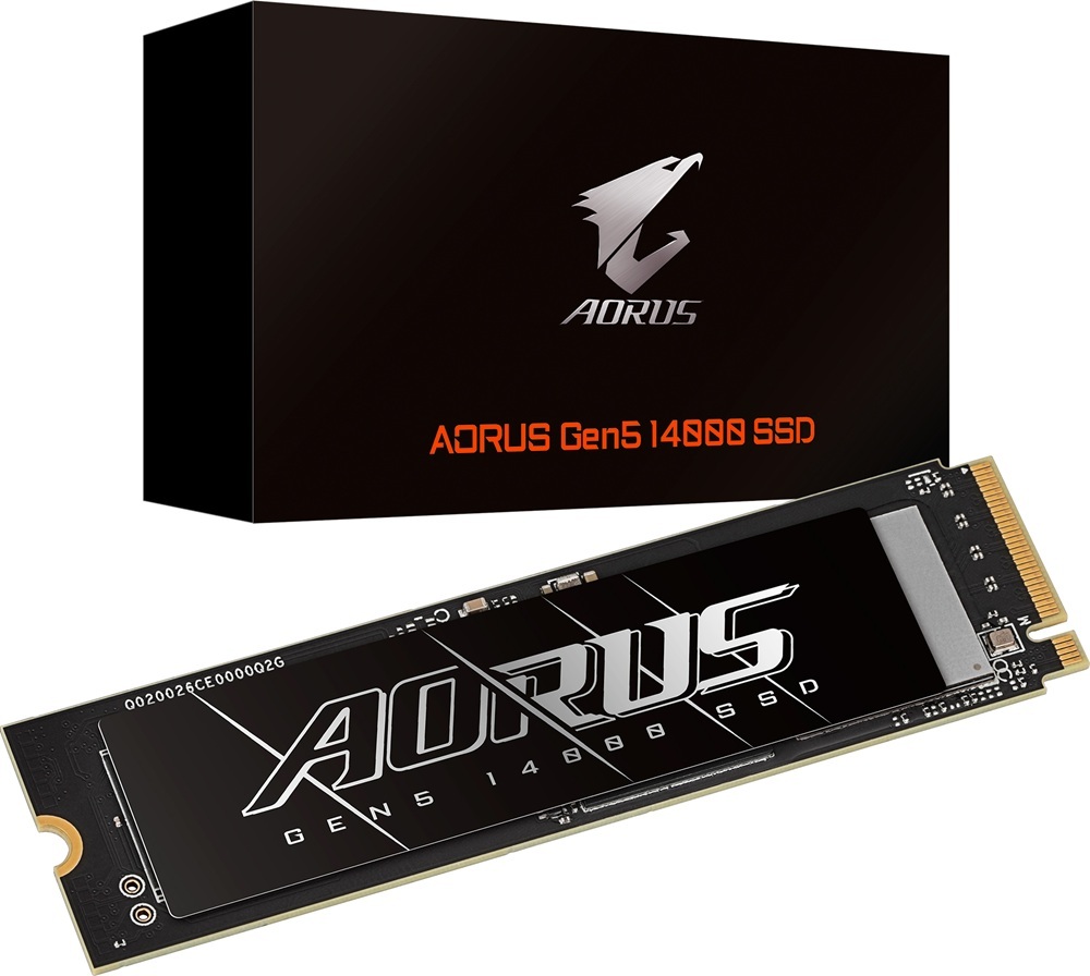 SSD накопитель GIGABYTE AORUS Gen5 14000 2TB M.2 (AG514K2TB) фото2