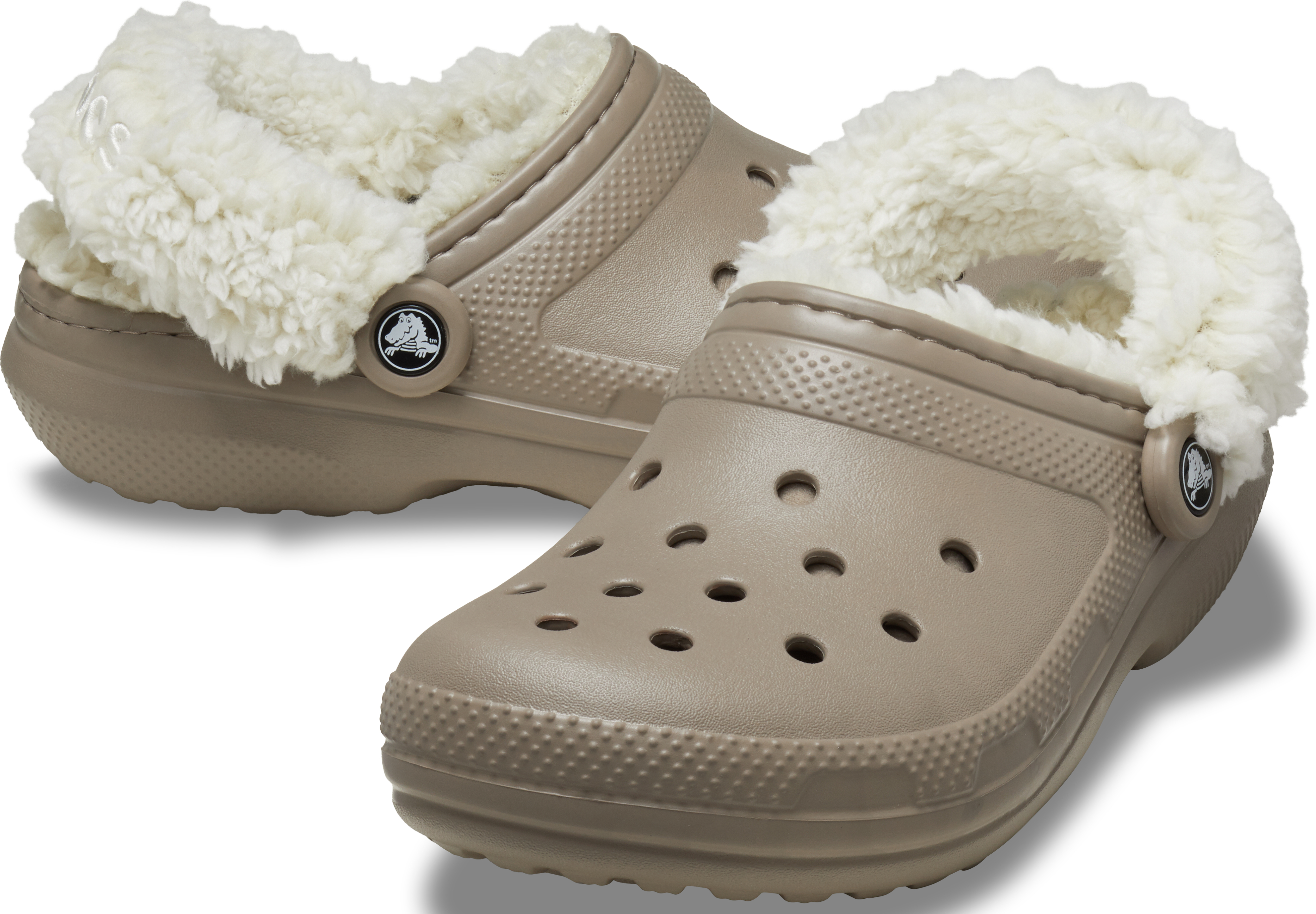 Крокси утеплені Унисекс Crocs Classic Lined Clog 211396-195 36-37 (M4W6 US) cіро-бежеві фото3