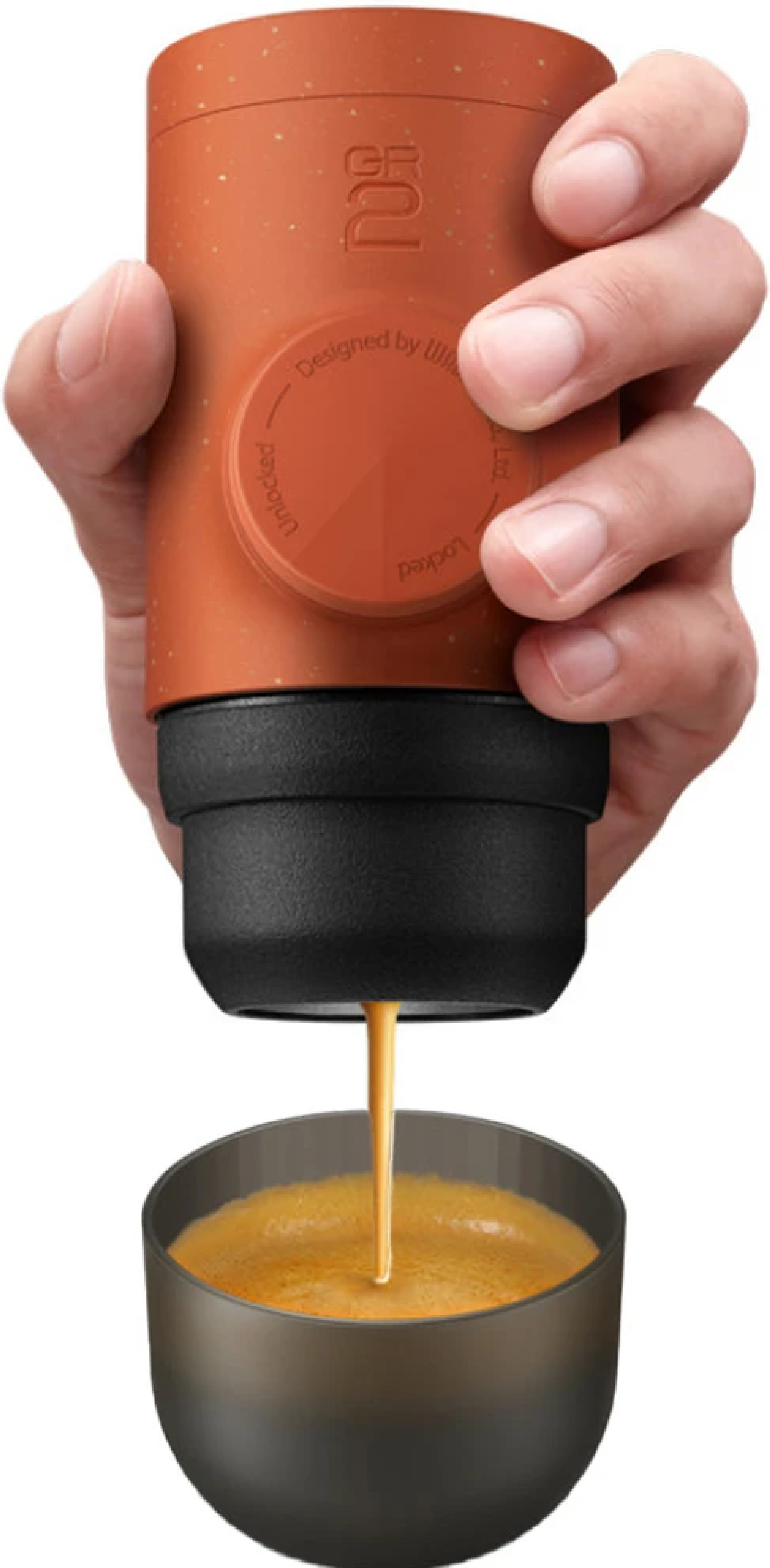 Портативна еспресо-кавоварка Wacaco Minipresso GR2, механічна, для меленої кави, помаранчевий (WMINIGR2O) фото
