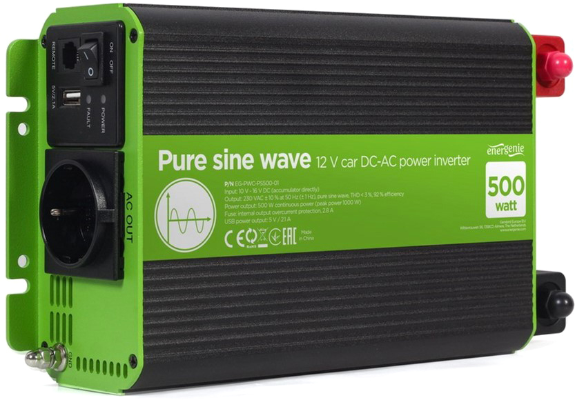 Інвертор автомобільний EnerGenie EG-PWC-PS500-01 фото